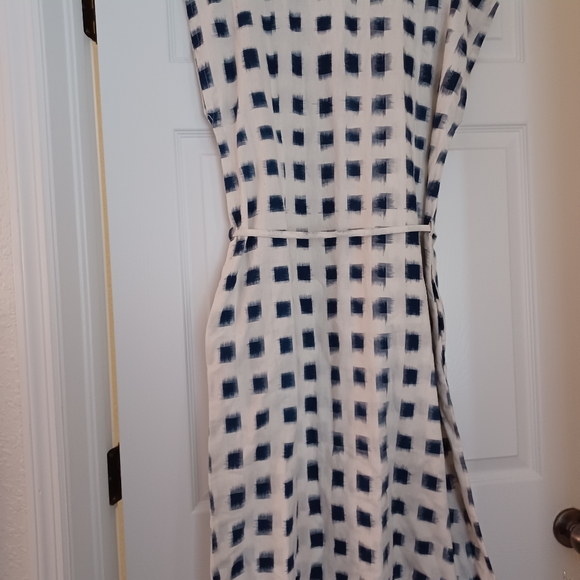 Passion Lilie Womens Size XL Chic Blue and White Checkered Button Down Dress - Picture 5 of 9